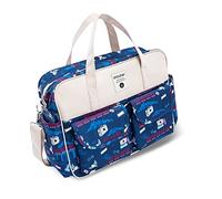 SONARIN Gran Capacidad Bolsa de Pañales para Bebés,Materna Messenger Bolsos Bandolera Bolsa de Viaje para Pañales Multifunción Impermeable con Correa de Hombro & Cambiador(Escuela Mágica)