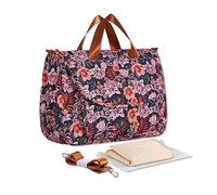 SONARIN Gran Capacidad Elegante Bolsa de Pañales para Bebé,Maternidad Messenger Impermeable Bolso Bandolera de Cambio Bolsa de Viaje para Pañales con Correa de Hombro & Cambiador(Iris Morado)