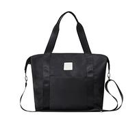 SONARIN Gran Capacidad Impermeable Bolsa de Pañales para Bebés,Elegante Materna Messenger Bolsos Bandolera Bolsa de Viaje para Pañales Portátil con Cambiador & Ganchos Carrito Bebé(Negro)