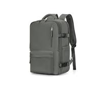 SONARIN Gran Capacidad Mochila de Viaje,45x31x20 Bolsa de Cabina Avion Equipaje de Mano Mochila para Portátil Impermeable para Hombre Mujer con Puerto USB y Bolsillo Zapatos(Verde Bosque)