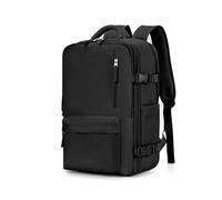 SONARIN Gran Capacidad Mochila de Viaje,45x31x20 Bolsa de Cabina Avion Equipaje de Mano Mochila para Portátil Impermeable para Hombre Mujer con Puerto USB y Bolsillo Zapatos(Negro)