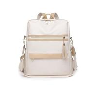 SONARIN Gran Capacidad Mochila Mujer,Ligera Mochila Moda Mochila Casual Mochilas Escolares Niñas Mochila de Viaje Bolsa de Hombro Convertible para Universidad Trabajo(Beige)