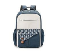 SONARIN Gran Capacidad Multibolsillos Mochila de Pañales para Bebé,Bolsa de Pañales Impermeable Bolso Cambiador Bolsa para Pañales de Viaje Portátil con Ganchos Carrito Bebé(Azul)