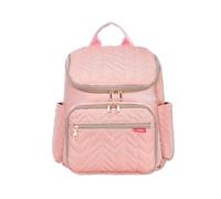 SONARIN Ligera Espaciosa Mochila de Pañales para Bebé,Multifuncional Impermeable Bolsa de Pañales con Cambiador,Bolso Cambiador de Viaje Portátil con 2 Bolsillos Aislados(Rosa + Dorado)