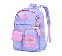 SONARIN Ligera Mochila Niña para Escuela Primaria,Mochila Infantil Grande Impermeable Mochila Escolar para Niños Mochila de Escuela Primaria Estudiantes Bolso Niñas Bolsa Mochila(Morado)