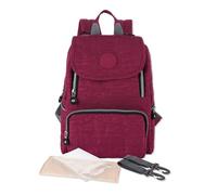 SONARIN Ligera Multifuncional Mochila de Pañales para Bebé,Bolsa de Pañales Impermeable Bolso Cambiador Bolsa de Viaje para Pañales Portátil con Cambiador & Ganchos Carrito Bebé(Rojo)