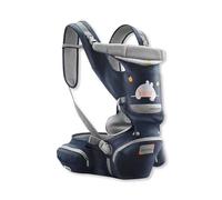 SONARIN Ligera Multifuncional Mochila Portabebés con Asiento de Cadera,Portabebés Ergonómico Transpirable Portador de Bebé Multiposición para Recién Nacidos 0-36 Meses(Azul Oscuro)