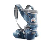 SONARIN Ligera Multifuncional Mochila Portabebés con Asiento de Cadera,Portabebés Ergonómico Transpirable Portador de Bebé Multiposición para Recién Nacidos 0-36 Meses(Azul)
