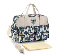 SONARIN Ligero Gran Capacidad Bolsa de Pañales para Bebés,Materna Messenger Bolsos Bandolera Bolsa de Viaje para Pañales Impermeable con Correa de Hombro & Cambiador(Alpaca Azul)