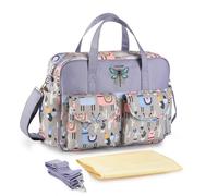 SONARIN Ligero Gran Capacidad Bolsa de Pañales para Bebés,Materna Messenger Bolsos Bandolera Bolsa de Viaje para Pañales Impermeable con Correa de Hombro & Cambiador(Alpaca Gris)