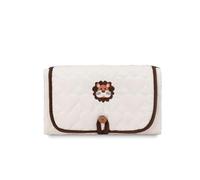 SONARIN Lindo Portatil Cambiador,Cambiador de Pañales para Bebé Impermeable Plegable Cambiador de Viaje Ligero Cambiador Bebé Esterilla con Bolsillo para Recien Nacidos(León)