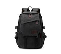 SONARIN Lona Mochila Hombre,Gran Capacidad Moderna Bolsa Casual Mochila para Portatil 15,6 Pulgadas Mochilas de Escolar Trabajo Mochilas de Viaje Portátil(Negro)