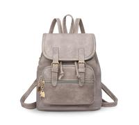 SONARIN Mini Mochila Mujer,Moda PU Mochilas Casual Mochilas Escolares Niñas,Ligera Antirrobo Mochila Señoras para Viaje Universidad Trabajo(Gris)