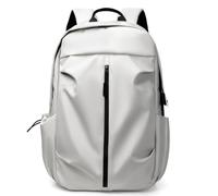 SONARIN Mochila Casual Ligera,Impermeable Mochila Portatil 14 Pulgadas Mochila de Viaje Mochila Escolar Bolsa de Trabajo Universidad Antirrobo para Hombre Mujer(Blanco)