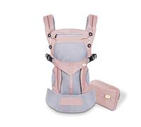 SONARIN Mochila portabebé Transpirable Premium,Ergonómica,capucha de dormir,para recién nacidos y bebés(3-48 meses),carga máxima 20 kg,Soporte para la Cabeza,Marsupio portabebé(Rosado)