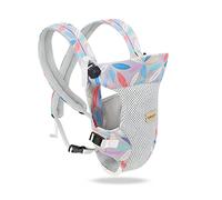 SONARIN Mochila Portabebés Ligero Transpirable,4 en 1 3D Air Mesh Portabebés Ergonómica Multifunción para Recién Nacidos y Niños Pequeños 0-36 Meses,Todas las Posiciones(Hojas)