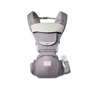 SONARIN Mochila Portabebés Multifunción 3 en 1 con Asiento de Cadera,100% Algodón 3D Air Mesh Portabebés Transpirable para 0-36 Meses,Ergonómico,Ajustable,Todas las Posiciones,Hasta 30 KG(Gris Claro)
