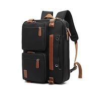 SONARIN Mochila Portatil,Convertible Mochila de Trabajo Bolso de Hombro Maletín Impermeable Mochila Ordenador 15.6 Pulgadas Mochila de Viaje Bolsa Casual para Hombres Mujeres(Negro)