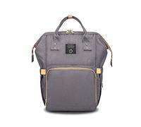 SONARIN Mochilas para Pañales, Bolsa de pañales, Organizador de Mochila de Viaje Multifunción Con Bolsas Con Aislamiento de Botella,Impermeable, Gran Capacidad(Gris)