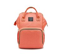 SONARIN Mochilas para Pañales, Bolsa de pañales, Organizador de Mochila de Viaje Multifunción Con Bolsas Con Aislamiento de Botella,Impermeable, Gran Capacidad(Naranja)