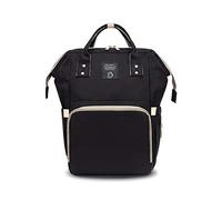 SONARIN Mochilas para Pañales, Bolsa de pañales, Organizador de Mochila de Viaje Multifunción Con Bolsas Con Aislamiento de Botella,Impermeable, Gran Capacidad(Negro)