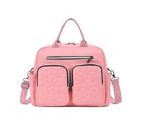SONARIN Moda Ligero Bolsa de Pañales para Bebés,Multifuncional Bolsa de Viaje para Pañales con Correa de Hombro Extraíble,Materna Messenger Bolsos Bandolera con Bolsillos Aislantes(Rosa)