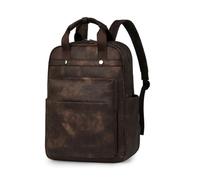 SONARIN Moderna PU Mochila Mujer,Gran Capacidad Antirrobo Mochila Señoras Mochilas Portatil 15,6 Pulgadas,Multiusos Mochilas Casual para Escolar Trabajo Viaje(Café)