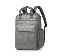 SONARIN Moderna PU Mochila Mujer,Gran Capacidad Antirrobo Mochila Señoras Mochilas Portatil 15,6 Pulgadas,Multiusos Mochilas Casual para Escolar Trabajo Viaje(Gris)