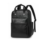 SONARIN Moderna PU Mochila Mujer,Gran Capacidad Antirrobo Mochila Señoras Mochilas Portatil 15,6 Pulgadas,Multiusos Mochilas Casual para Escolar Trabajo Viaje(Negro)