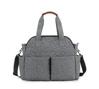 SONARIN Multibolsillos Impermeable Bolsa de Pañales para Bebés,Multifuncional Bolsa de Viaje para Pañales Materna Messenger Bolsos Bandolera con Cambiador & Ganchos Carrito Bebé(Gris)