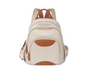 SONARIN Multibolsillos Moda Mochila Mujer,Versátil Ligera Mochila Casual Mochilas Escolares Niñas,Pequeña Antirrobo Mochilas Señoras para Trabajo Viaje Universidad(Albaricoque)