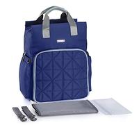 SONARIN Multifunción Impermeable Mochilas para Pañales con cambiador,correa para cochecito,Bolsa de portátil a prueba de golpes,Bolsas con aislamiento de botella,Gran Capacidad,lavable(Azul Oscuro)