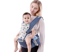 SONARIN Multifunción Mochila Portabebés con Asiento de Cadera,Portabebés Ergonómico Algodón Portador de Bebé Transpirable para Recién Nacidos Niños 0-36 Meses,Todas las Posiciones(Azul)