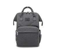 SONARIN Multifunción Mochilas para Pañales Con Correa de Cochecito,Gran Capacidad, Organizador de Mochila de Viaje,Impermeable,Anti-sucio película transparente(Gris Oscuro)