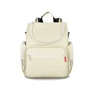 SONARIN Multifunción Mochilas para Pañales Con Nappy Changing Mat y Correa de Cochecito, Bolsa de pañales, Organizador de Mochila de Viaje,Impermeable,Gran Capacidad,Elegante y Duradero(Blanco Crema)