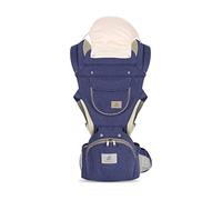 SONARIN Multifunción Todas las Estaciones Mochila Portabebés con Asiento de Cadera,Portabebés Ergonómico Transpirable Portador de Bebé Multiposición para Recién Nacidos 0-36 Meses(Azul Oscuro)