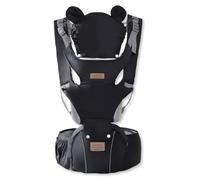 SONARIN Multifuncional 3 en 1 Mochila Portabebés con Asiento de Cadera,Portabebés Ergonómico Transpirable Portador de Bebé Multiposición para Recién Nacidos 0-36 Meses(Negro)