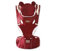 SONARIN Multifuncional 3 en 1 Mochila Portabebés con Asiento de Cadera,Portabebés Ergonómico Transpirable Portador de Bebé Multiposición para Recién Nacidos 0-36 Meses(Rojo)