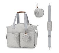 SONARIN Multifuncional Elegante Bolsa de Pañales para Bebés,Gran Capacidad Impermeable Materna Messenger Bolsos Bandolera Bolsa de Viaje para Pañales con Bolsa de Chupete(Gris)