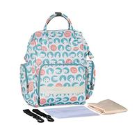 SONARIN Multifuncional Impermeable Mochila de Pañales para Bebé,Gran Capacidad Bolsa de Pañales Bolso Cambiador Bolsa para Pañales de Viaje con Cambiador & Ganchos Carrito Bebé(Oso Polar)