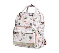 SONARIN Multifuncional Nylon Mochila de Pañales para Bebé,Gran Capacidad Impermeable Bolsa de Pañales Bolso Cambiador Bolsa de Viaje para Pañales con Cambiador & Ganchos Carrito Bebé(Cocoteros)