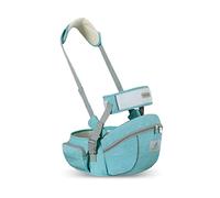 SONARIN Multifuncional Portabebé Asiento de Cadera,Portador de Bebé Ergonómico Taburete de Cintura con Cinturón de Seguridad & Correa de Hombro para Bebé Niño Pequeño 0-24 Meses(Verde)