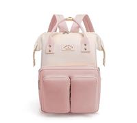 SONARIN Multifuncional Portátil Mochila de Pañales para Bebé,Gran Capacidad Impermeable Bolsa de Pañales Bolso Cambiador Bolsa de Viaje para Pañales con Ganchos Carrito Bebé(Rosa)