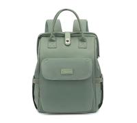 SONARIN Multifuncional Superior Mochila de Pañales para Bebé,Portátil Impermeable Bolsa de Pañales Bolso Cambiador de Viaje con Bolsillos Aislados & Ganchos Carrito Bebé(Verde)