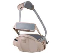 SONARIN Multifuncional Transpirable Portabebé Asiento de Cadera,Portador de Bebé Taburete de Cintura Ergonómico con Cinturón de Seguridad & Correa de Hombro para 3-36 Meses(Caqui)