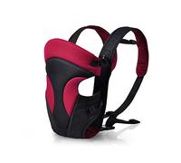 SONARIN Nuevo seguro y cómodo, hebilla trasera reforzada, ergonómico todas las estaciones portador de bebé transpirable multifuncional, adaptar su hijo a crecer, variedad de ubicación(Rojo oscuro)