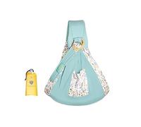 SONARIN Portabebés de algodón suave, portabebés, sistema de portabebés, con anillas ajustables, para recién nacidos hasta 15 kg (ciervo verde)