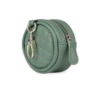 SONARIN Portachupete Bebé con Hebilla Para Bolso Cambiador,Funda Chupete Funda para Chupete Portátil Estuche de Cuero para Chupete Caja de Almacenamiento para llevar 2 Chupetes(Verde)