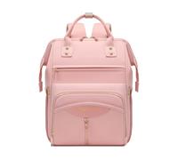 SONARIN Portátil Multifuncional Mochila de Pañales para Bebé,Gran Capacidad Bolsa de Pañales Bolso Cambiador de Viaje con Bolsillos Aislados Biberones & Ganchos Carrito Bebé(Rosa)