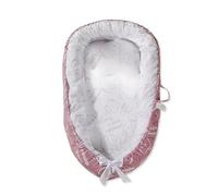 SONARIN Portátil Nido Bebé Recién Nacido,88 x 53 cm Reductor de Cuna Suave Transpirable,Cuna de Viaje para Niños Niñas,con 100% Algodón Funda Removible y Lavable(Rosa-Elefante)
